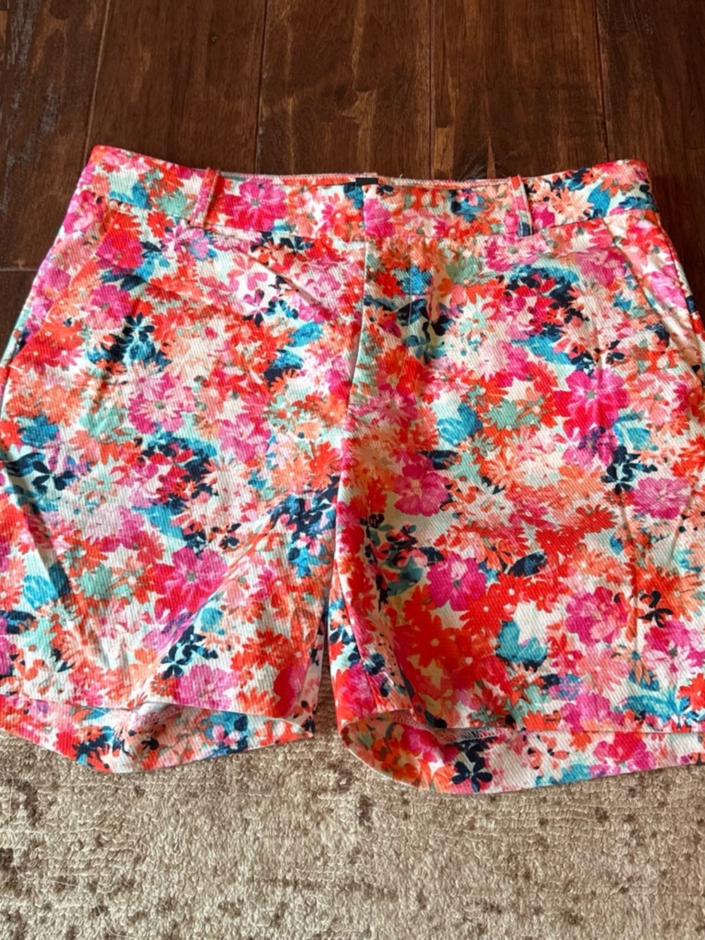 J. Crew Bright Floral Multicolor Cotton Shorts